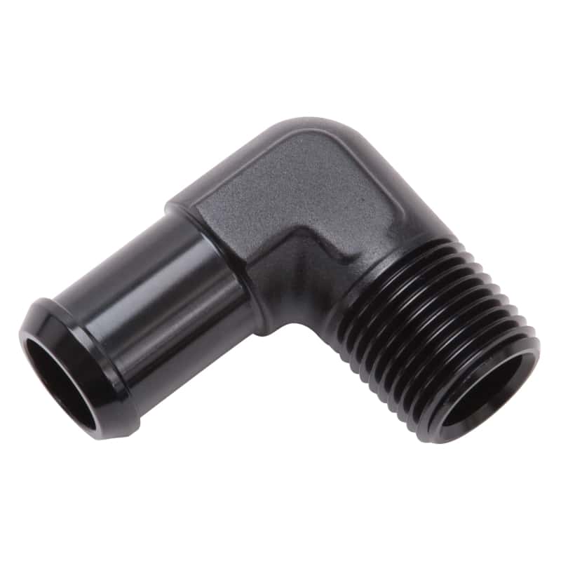 Edelbrock — Edelbrock Hose End 90-Deg 1/2In NPT to 1/2In Barb Black Anodize
KIT PARTS - view 3