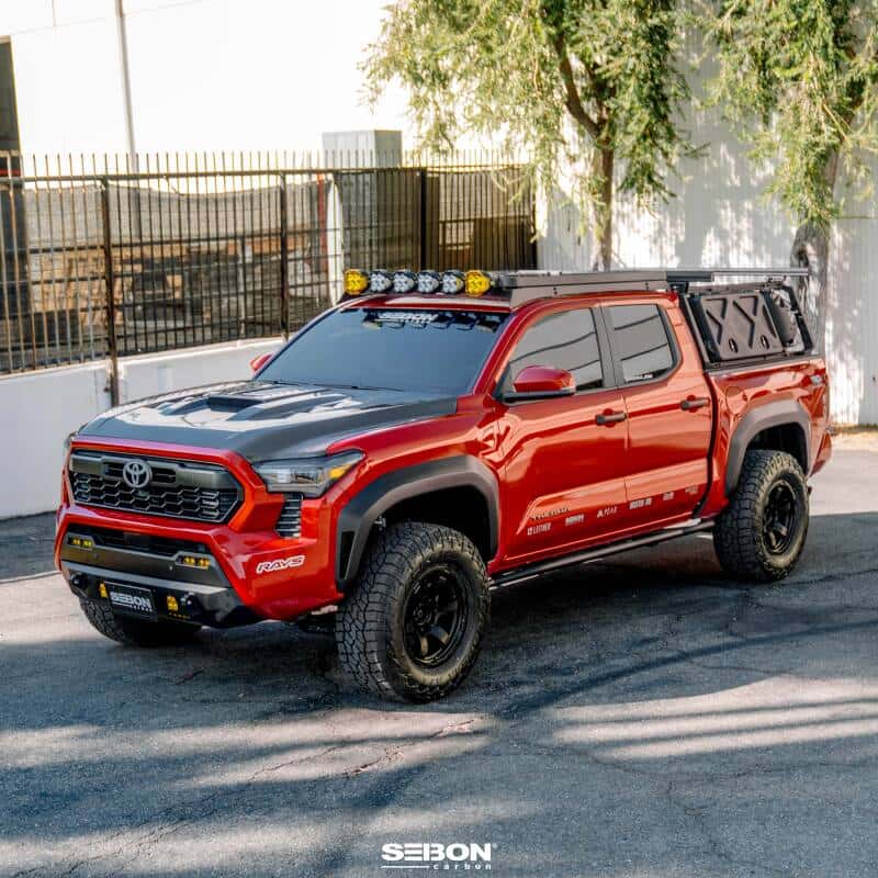 Seibon — Seibon 2024 Toyota Tacoma TS-Style Carbon Fiber Hood - view 8