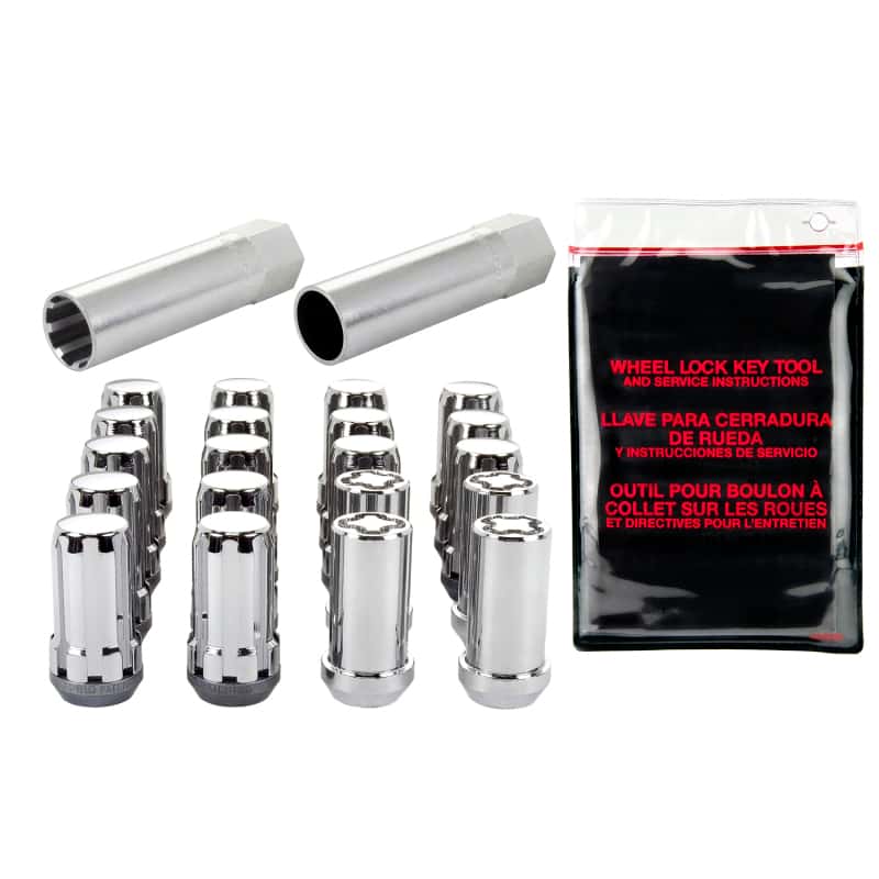 McGard — McGard SplineDrive Tuner 5 Lug Install Kit w/Locks & Tool (Cone) M14X1.5 / 22mm Hex - Chrome - view 1