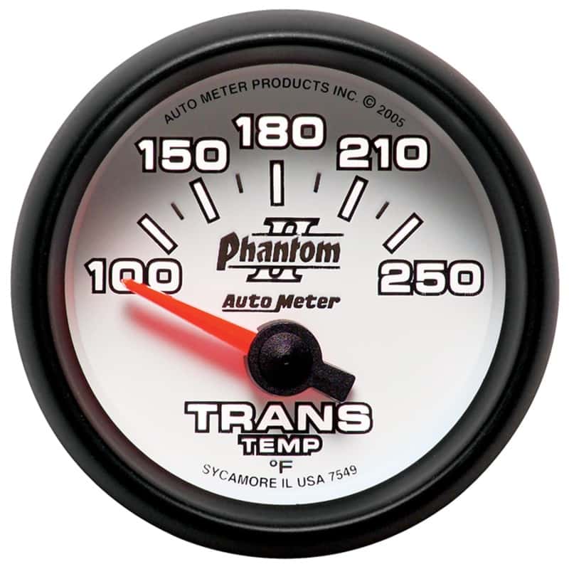 AutoMeter — Autometer Phantom II 52.4mm Short Sweep Electronic 100-350 Def F Transmission Temperature Gauge
2-1/16" TRANS TEMP, - view 4