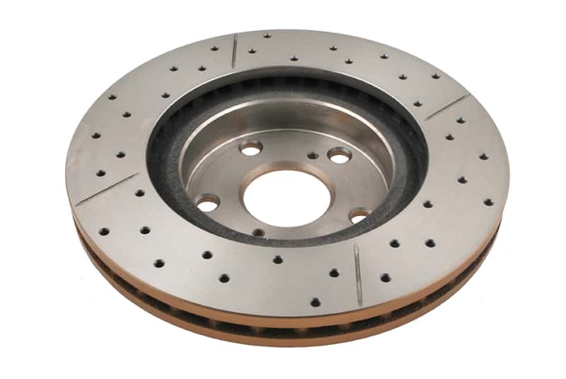 DBA — DBA 13-19 Lexus ES300h Front Street Series Drilled & Slotted Rotor w/Gold Hat
X Street Series
Brake Rotor - view 2