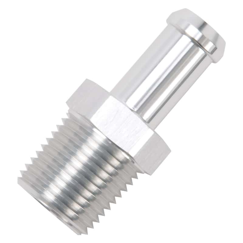 Edelbrock — Edelbrock Hose End Straight 1/2In NPT to 1/2In Barb Clear Anodize
KIT PARTS - view 3