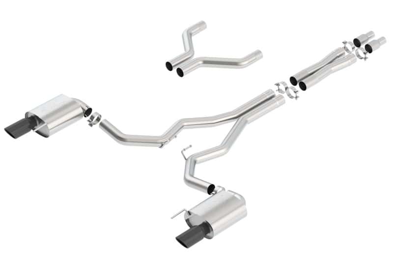 Borla — Borla Atak Cat-Back 15-17 Ford Mustang GT 5.0L V8 MT/AT 3in pipe 4in Black Chrome Tips
Cat-Back System - view 3