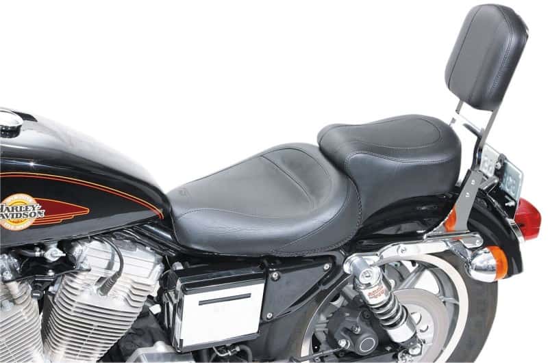 Mustang Motorcycle — Mustang 82-03 Harley Sportster Standard Touring 1PC Seat - Black - view 2