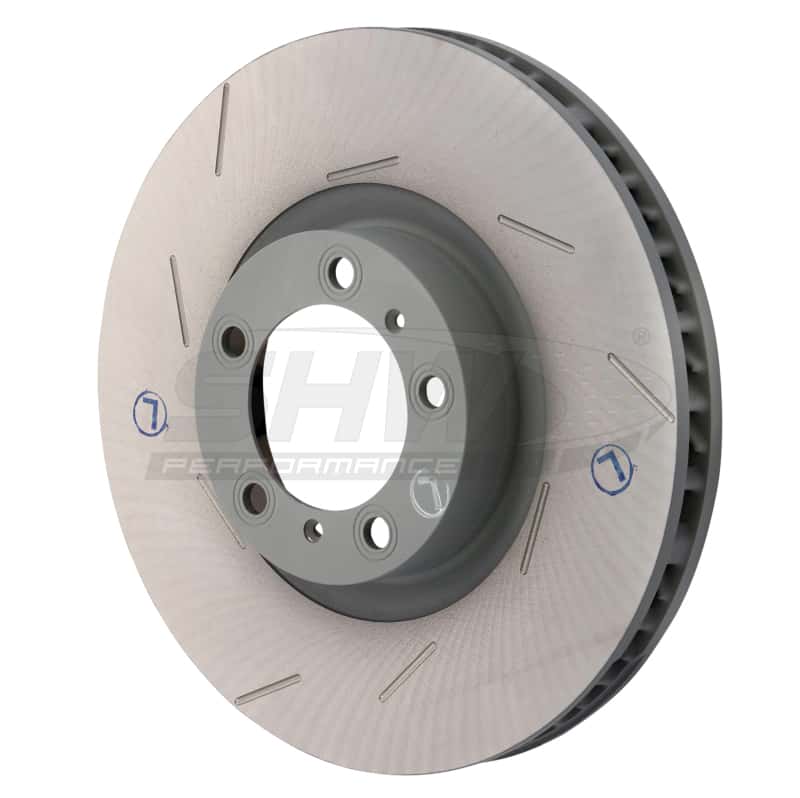 SHW Performance — SHW 11-16 Porsche Panamera 4 3.6L w/o Ceramics Left Front Slotted Monobloc Brake Rotor (298615301B) - view 1