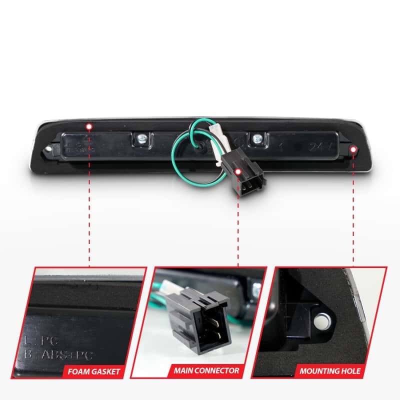 ANZO — ANZO 1994-2001 Dodge Ram 1500 LED 3rd Brake Light Smoke
3rdBrkLghtAssy - view 6