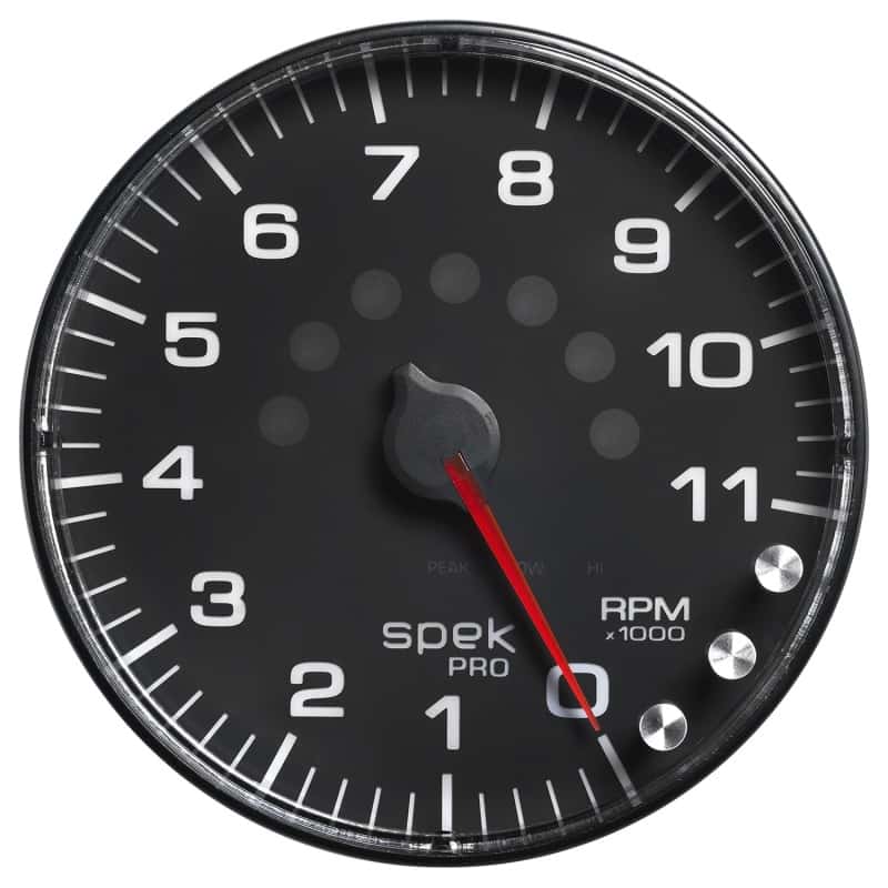 AutoMeter — Autometer Spek-Pro Gauge Tachometer 5in 11K Rpm W/Shift Light & Peak Mem Black/Black
GA 5" 11KRPM BFB SPK - view 11