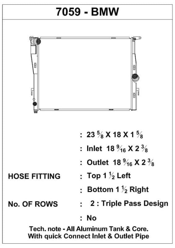 CSF — CSF 07-13 BMW M3 (E9X) Triple Pass Radiator
CSF Radiator - view 3