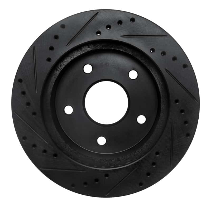 R1 Concepts — R1 00-01 Dodge Ram 1500 Pickup Front Right Drilled & Slotted Black Brake Rotor
R1 Brake Rotor Drill - view 5