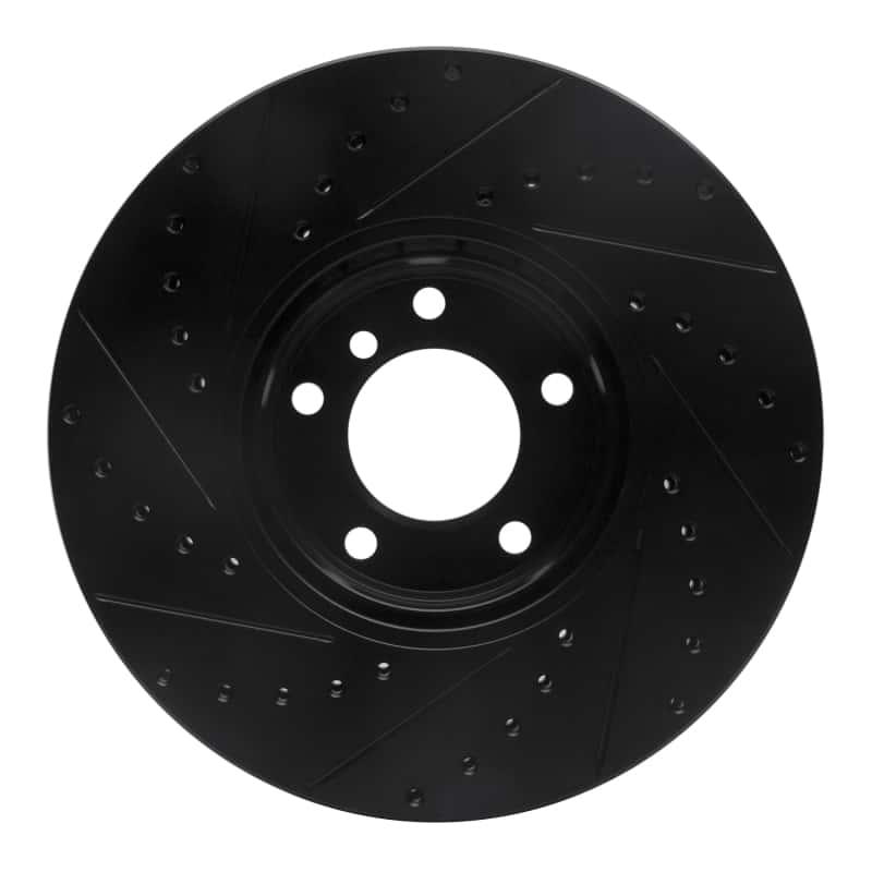 R1 Concepts — R1 00-03 BMW 530I Front Right Drilled & Slotted Black Brake Rotor
R1 Brake Rotor Drill - view 5