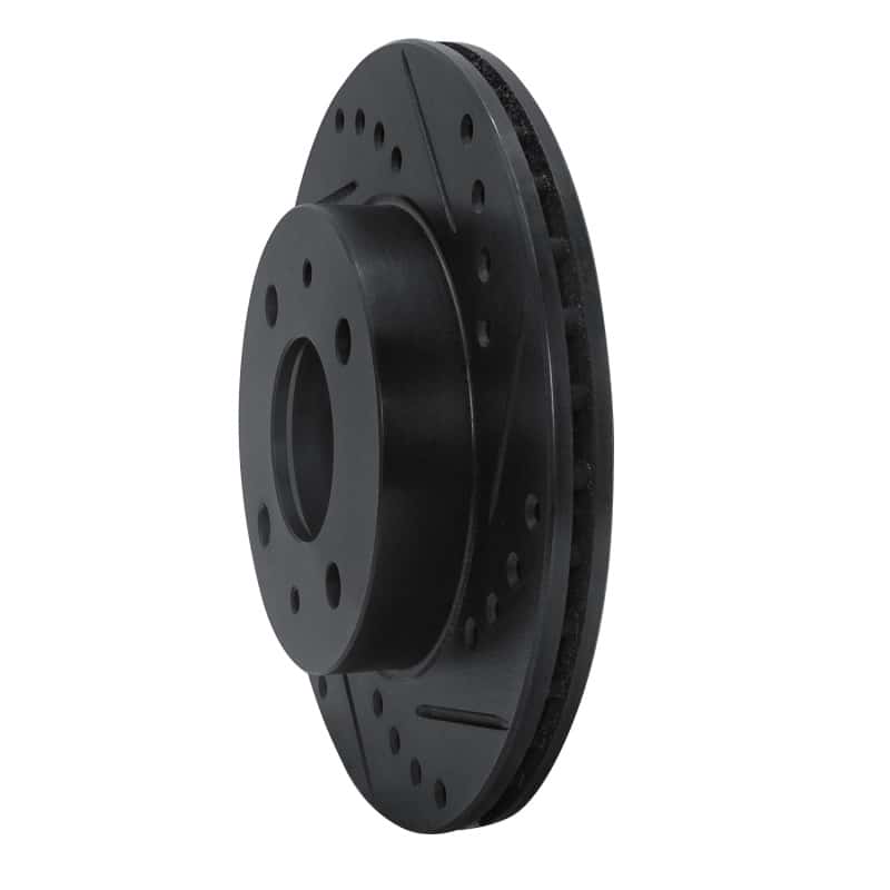 R1 Concepts — R1 86-17 Nissan Pulsar NX Front Right Drilled & Slotted Black Brake Rotor
R1 Brake Rotor Drill - view 2