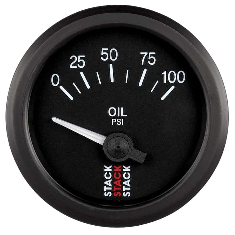 AutoMeter — Autometer Stack Instruments 52mm 0-100 PSI 1/8in NPTF Electronic Oil Pressure Gauge - Black
Ga OP Elec Bk 100psi - view 1