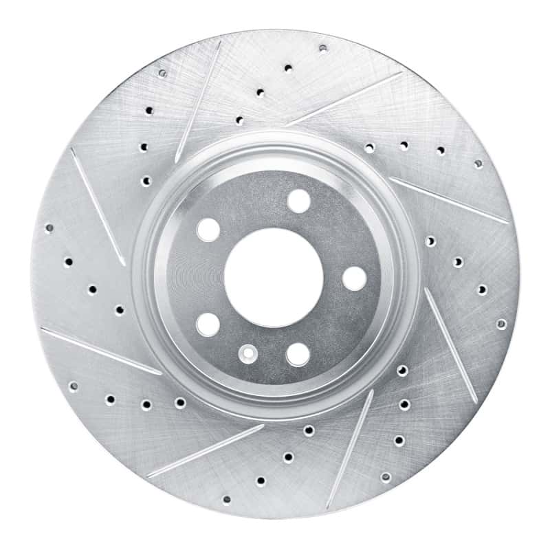 R1 Concepts — R1 18-25 Audi S5 Front Left Drilled & Slotted Silver Brake Rotor
R1 Brake Rotor Drill - view 1