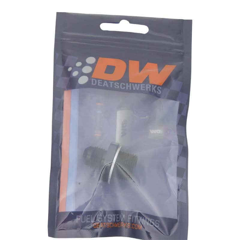 DeatschWerks — DeatschWerks 6AN Male Flare to M18 X 1.5 Male Metric Adapter (Incl Washer) - Anodized Matte Black
Lines & Fittings - view 2