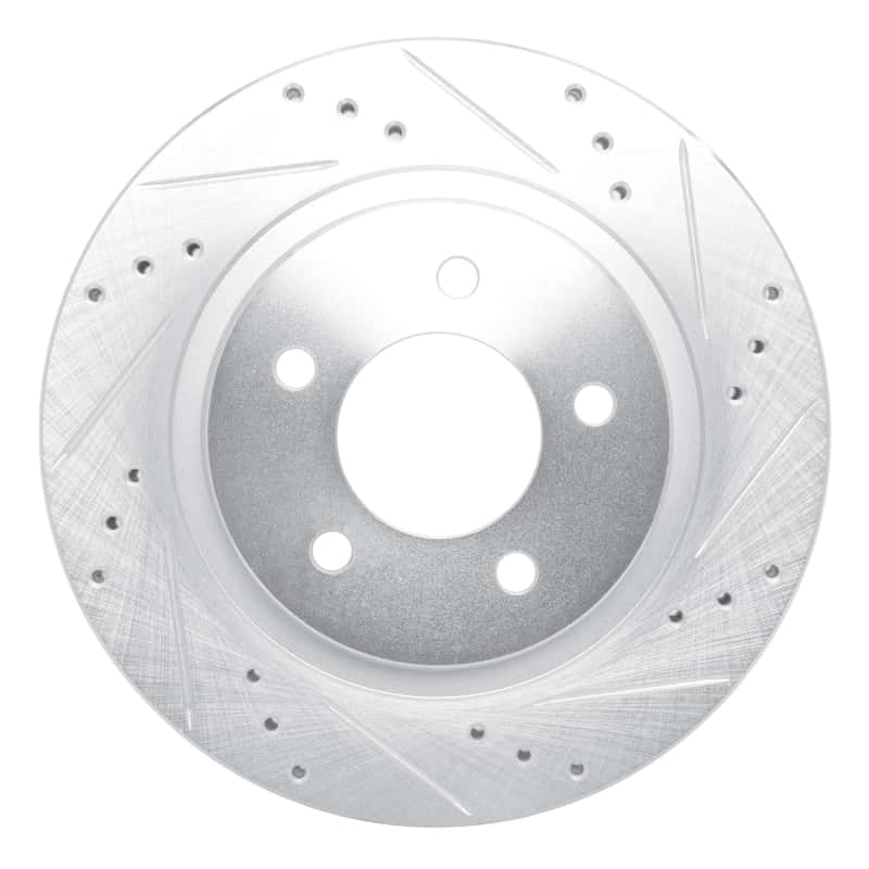 R1 Concepts — R1 98-04 Chrysler 300M Front Right Drilled & Slotted Silver Brake Rotor
R1 Brake Rotor Drill - view 1
