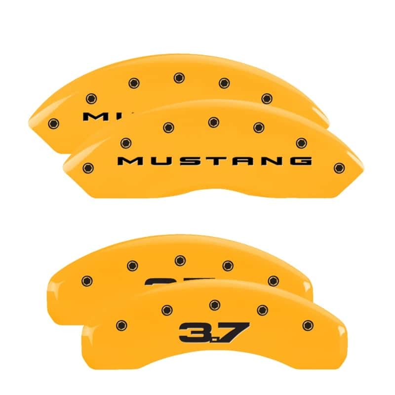 MGP — MGP 4 Caliper Covers Engraved Front 2015/Mustang Engraved Rear 2015/37 Yellow finish black ch
Caliper Covers - view 1