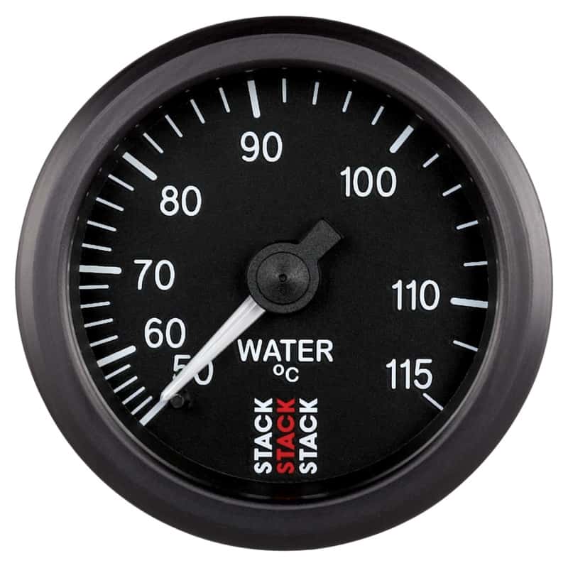 AutoMeter — Autometer Stack Instruments 52mm 50-115 Celsius 3/8 BSPT (M) Mechanical Water Temp Gauge - Black
Ga WTmp Mech Bk 115C - view 1