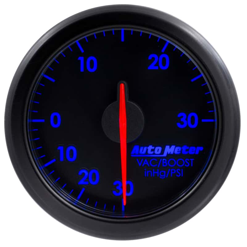 AutoMeter — Autometer Airdrive 2-1/6in Boost/Vac Gauge 30in HG/30 PSI - Black
GA 2" BST/V ARDRV BK - view 9