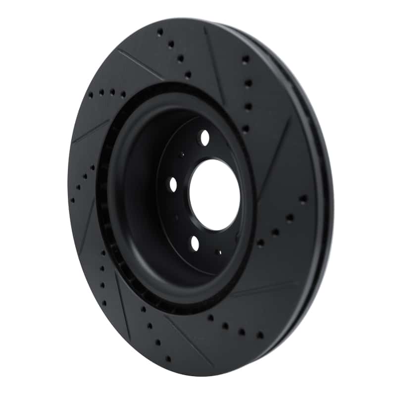 R1 Concepts — R1 17-25 Tesla Model 3 Front Left Drilled & Slotted Black Brake Rotor
R1 Brake Rotor Drill - view 4