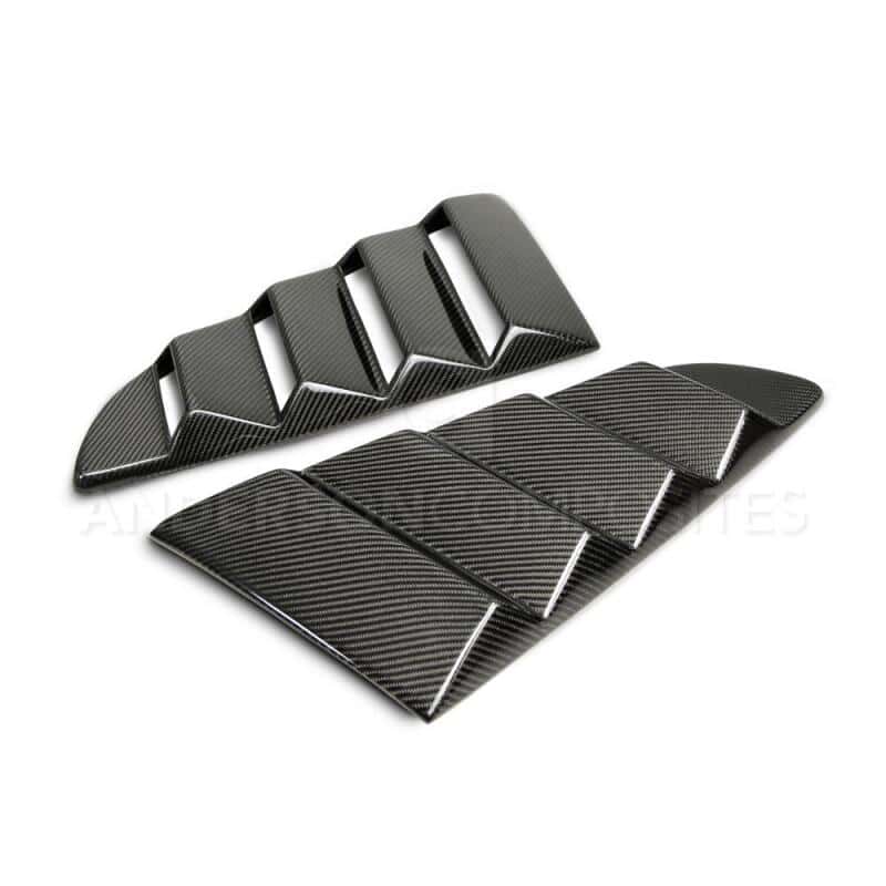 Anderson Composites — Anderson Composites 2015-2017 Ford Mustang Type-V Style Window Louvers - Vented - view 2