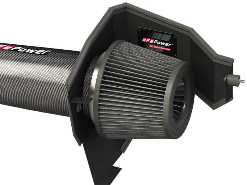 aFe — aFe POWER Magnum FORCE Carbon Fiber Stage 2 Track Series Pro Dry S CAIS - 11-18 Dodge Challenger V8
Track Series Intake - view 4