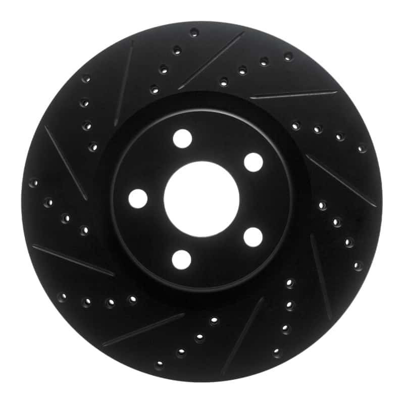 R1 Concepts — R1 17-20 Lincoln MKZ Front Left Drilled & Slotted Black Brake Rotor
R1 Brake Rotor Drill - view 1