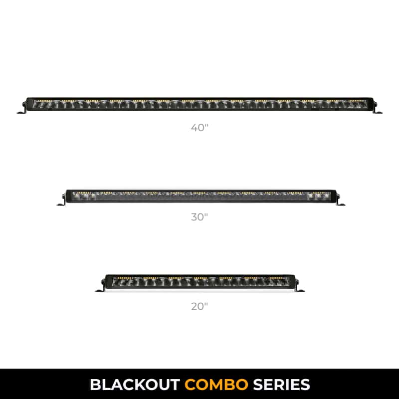 Go Rhino — Go Rhino Xplor Blackout Combo Series Sgl Row LED Light Bar w/Amber (Side/Track Mount) 20.5in. - Blk
BLKOUT - 20"LightBar - view 10
