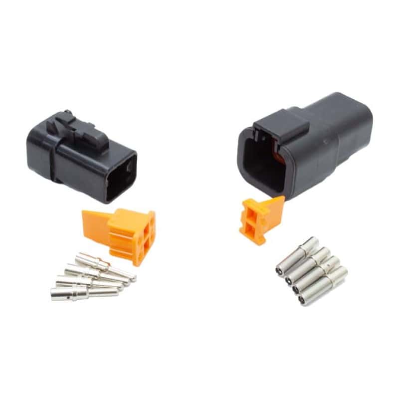 Snow Performance — Snow 4 Pin DTP Deutsch Connector Set (10AWG-14AWG)
4 Pin Connector - view 2
