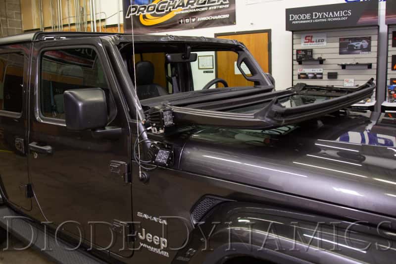 Diode Dynamics — Diode Dynamics 18-21 Jeep JL Wrangler/Gladiator SS3 Cowl LED Bracket Kit - White Sport - view 6