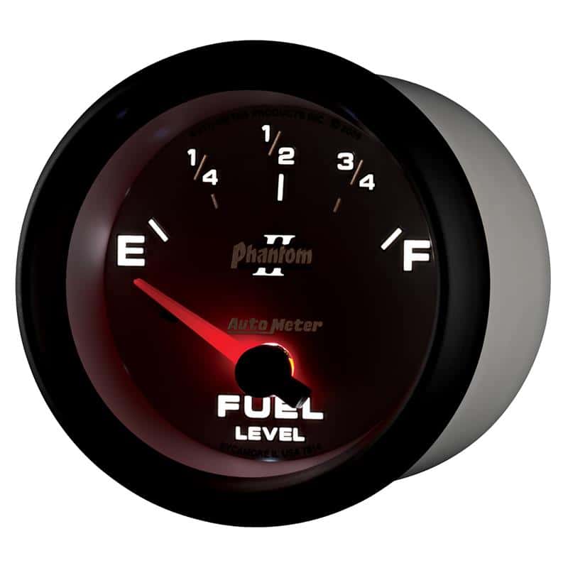 AutoMeter — AutoMeter Gauge Fuel Level 2-5/8in. 0 Ohm(e) to 90 Ohm(f) Elec Phantom II
2-5/8" FUEL LEVEL, 0 - view 4