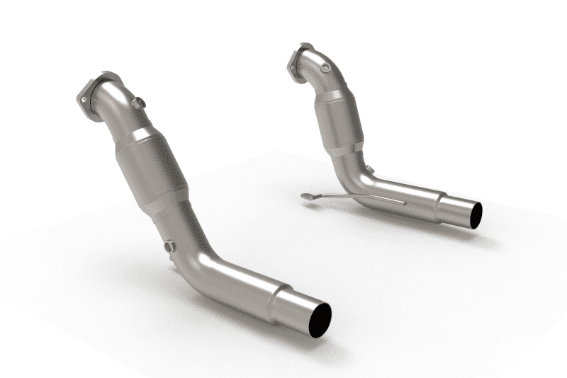 Kooks Headers — Kooks 20-24 Ford Exployer ST/Aviator 3in x 2-1/2in Stainless Steel GREEN Catted Downpipes
Catted Downpipes - view 4