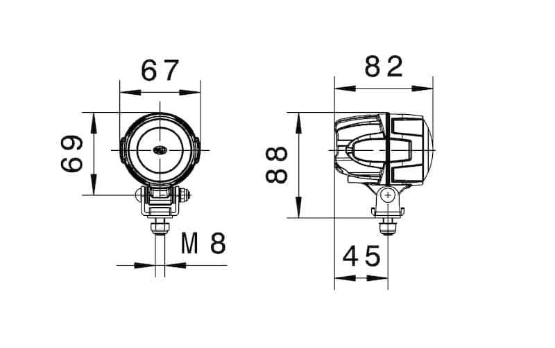 Hella — Hella Work Lamp Na 0Gr Md1242 Dt M50 1G0
WORK LAMP - view 4