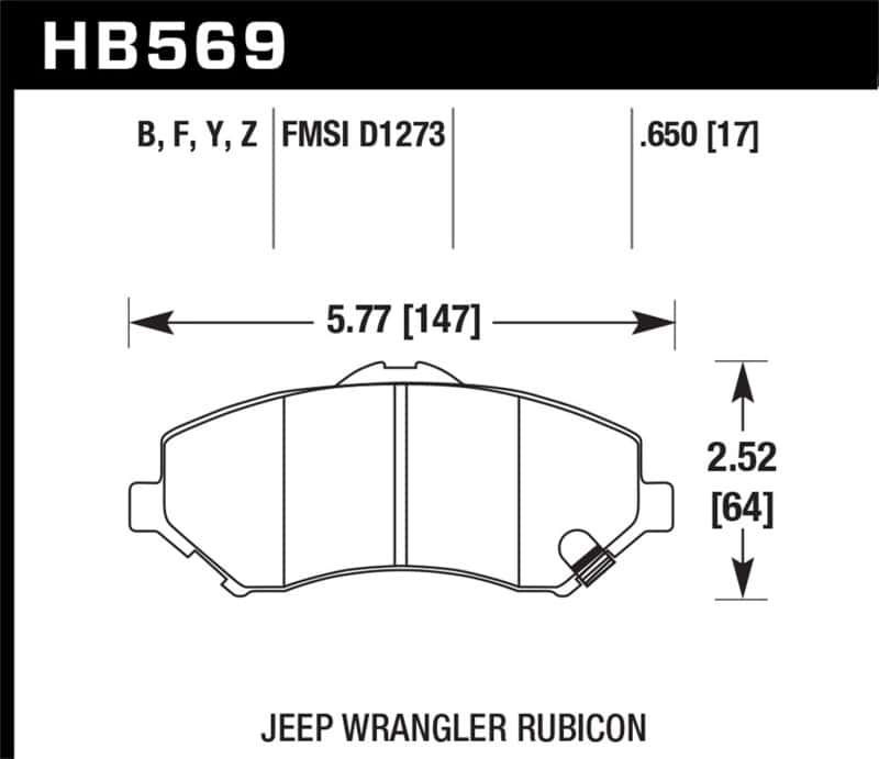 Hawk Performance — Hawk LTS Street Brake Pads
Disc Brake Pad - view 3