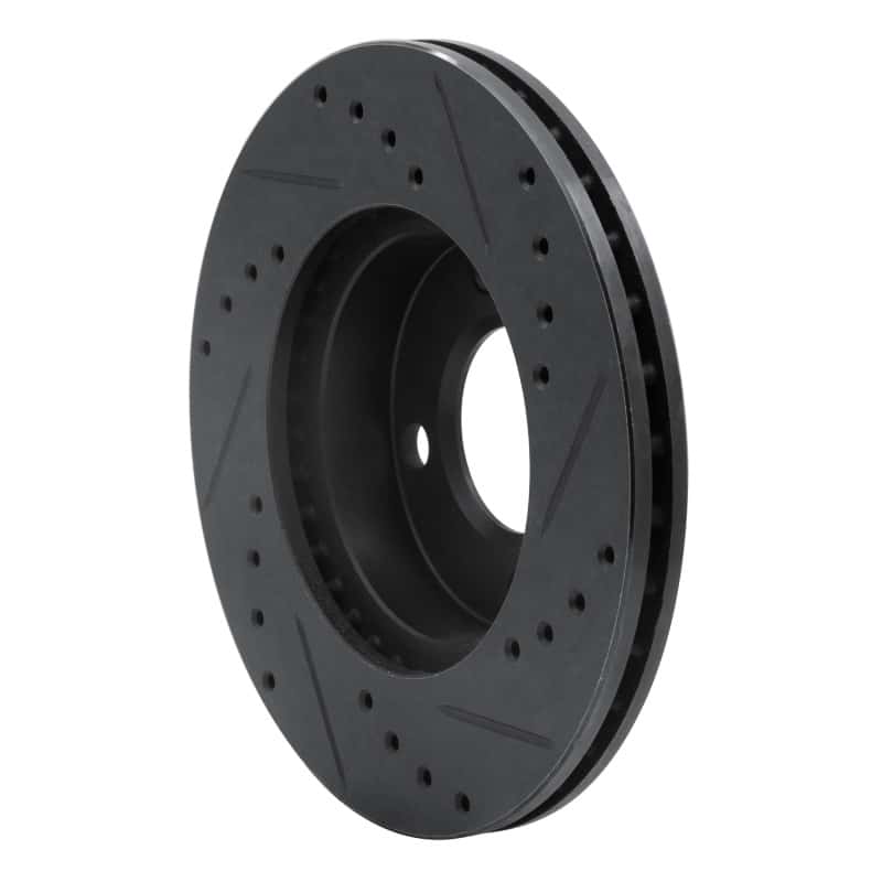 R1 Concepts — R1 90-91 Audi 90 Quattro Front Left Drilled & Slotted Black Brake Rotor
R1 Brake Rotor Drill - view 4
