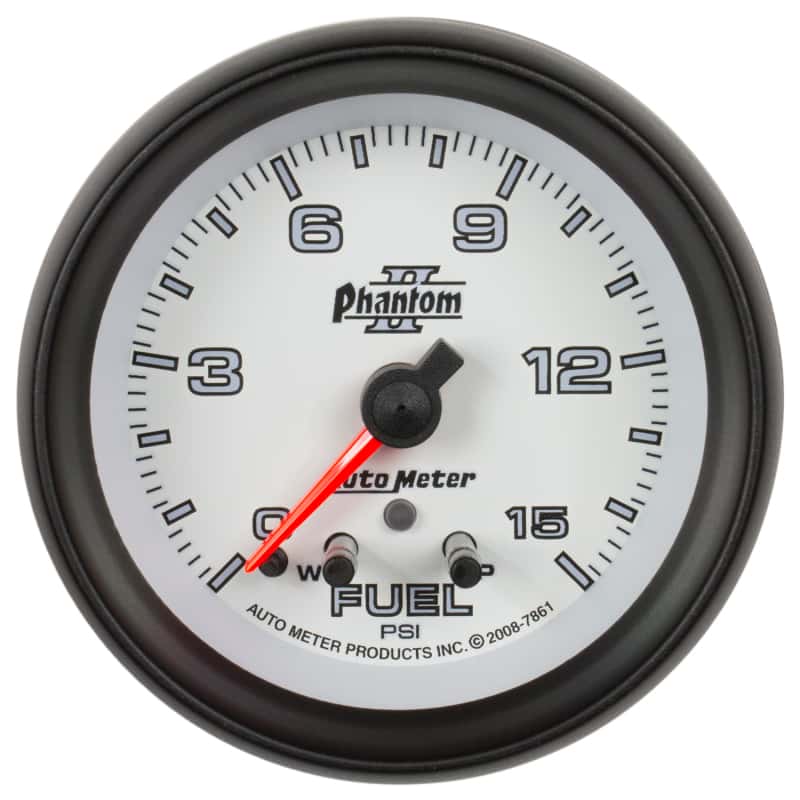 AutoMeter — AutoMeter Gauge Fuel Press 2-5/8in. 15PSI Stepper Motor W/ Peak & Warn Phantom II
2-5/8" FUEL PRESS, 0 - view 2