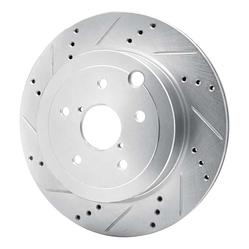 R1 Concepts — R1 08-20 Subaru Impreza Rear Left Drilled & Slotted Silver Brake Rotor
R1 Brake Rotor Drill - view 2