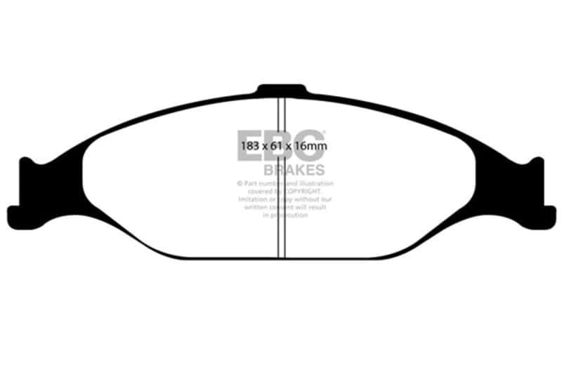 EBC — EBC 99-04 Ford Mustang 3.8 Bluestuff Front Brake Pads
Disc Brake Pad - view 4