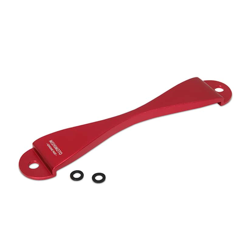 Mishimoto — Mishimoto Subaru CNC Battery Tie-Down - Red - view 2