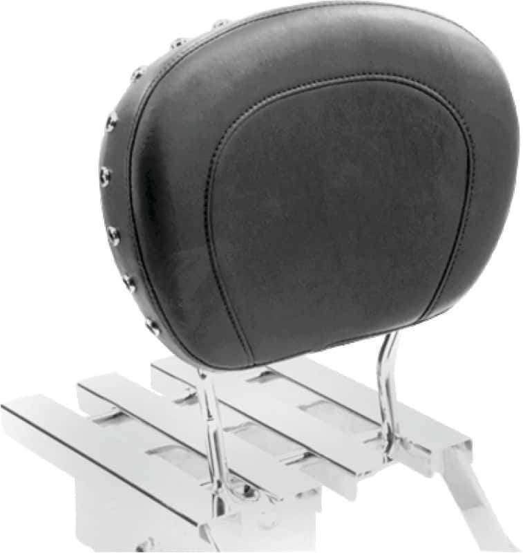 Mustang Motorcycle — Mustang Harley FL Touring Sissy Bar Pad (12x9) w/Blk Pearl Studs - Black - view 1