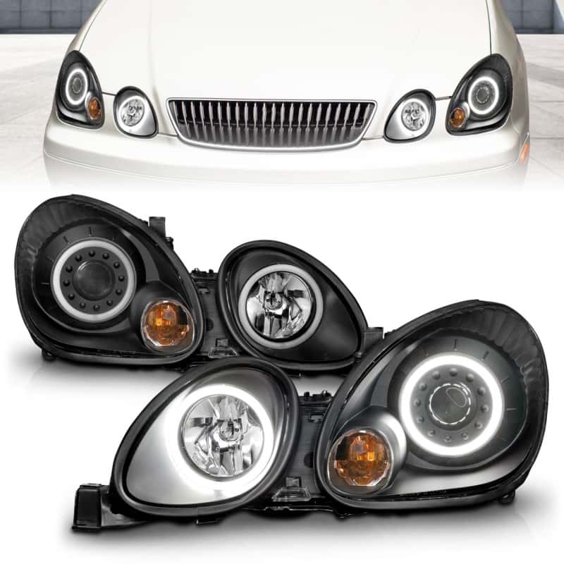 ANZO — ANZO 1998-2005 Lexus Gs300 Projector Headlights w/ Halo Black
Head Light Set
HdLtSet - view 1