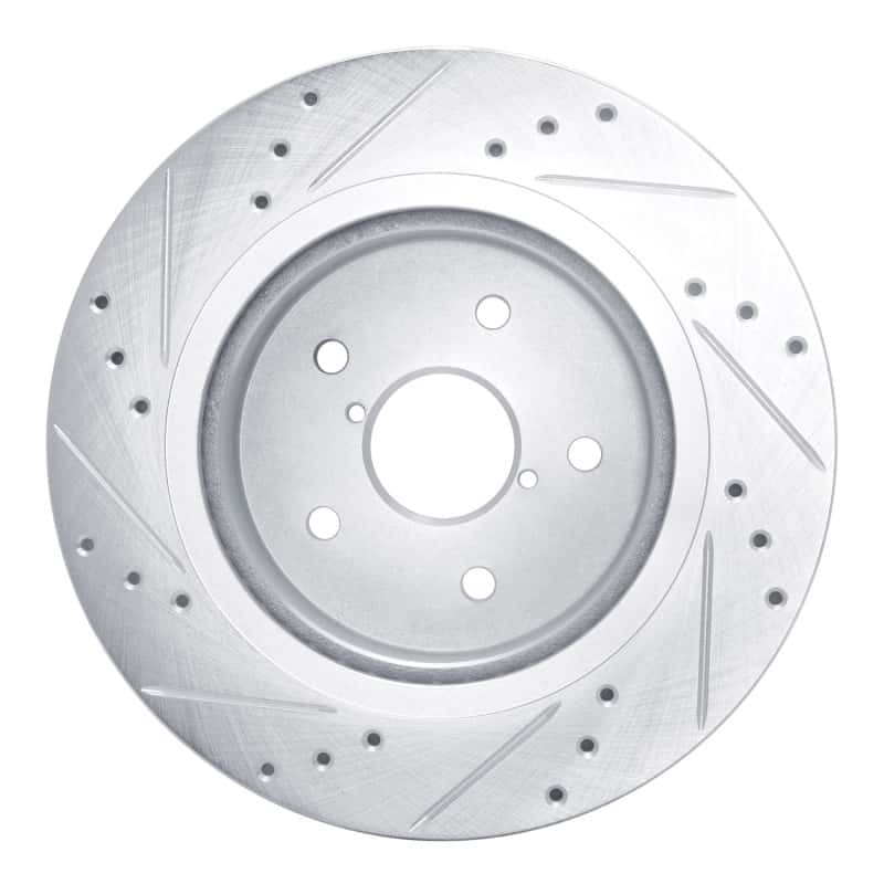 R1 Concepts — R1 2015-2025 Subaru WRX Rear Right Drilled & Slotted Silver Brake Rotor
R1 Brake Rotor Drill - view 5