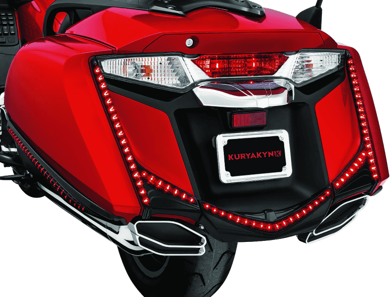 Kuryakyn — Kuryakyn L.E.D. Vertical Rear Light Strips 12-17 GL1800 Gloss Black Smoke Lens - view 2