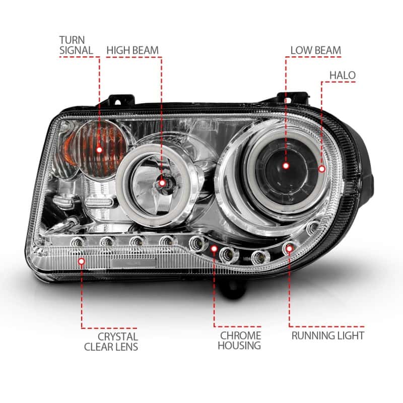 ANZO — ANZO 2005-2010 Chrysler 300C Projector Headlights w/ Halo Chrome (CCFL) G2
Head Light Set
HdLtSet - view 5
