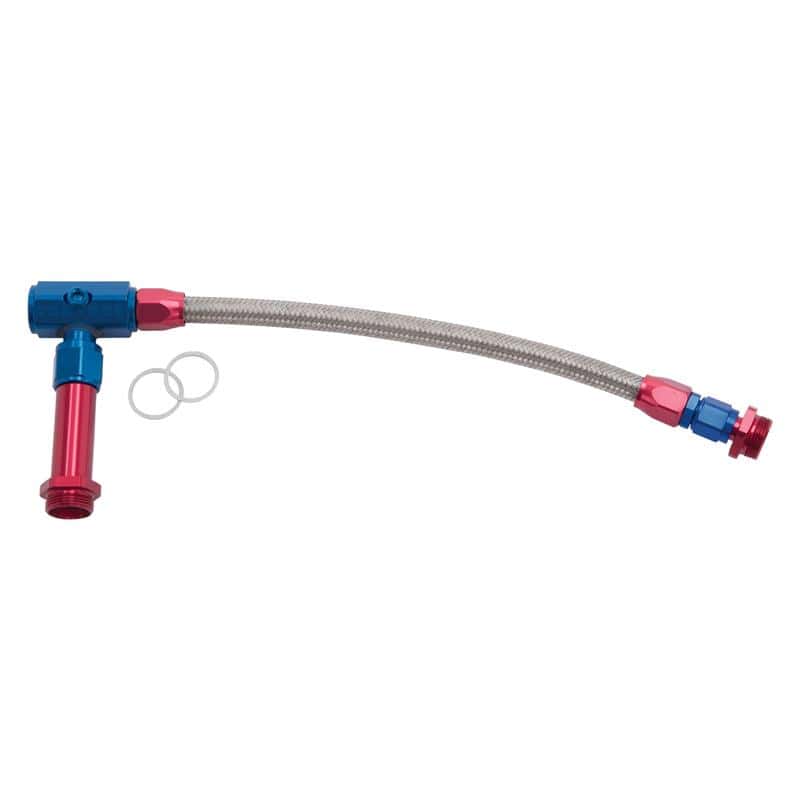 Russell — Russell Performance -6 AN to 3/8in Female NPT ProFlex Holley 4150 Dual Inlet Carb Kit (Red/Blue)
Carburetor Fuel Line - view 3
