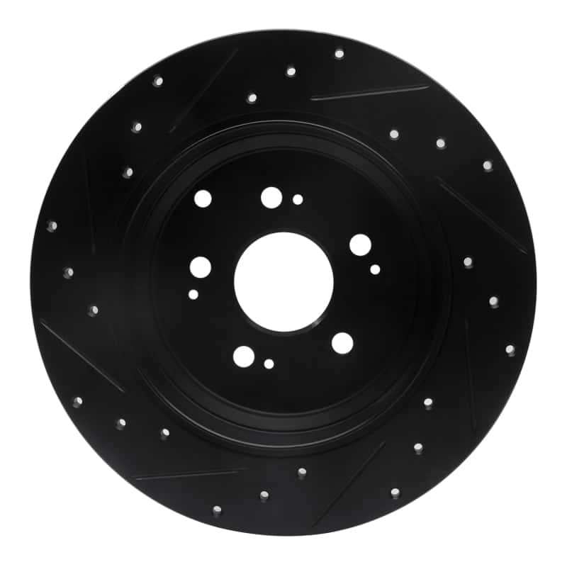 R1 Concepts — R1 07-17 Acura MDX Rear Right Drilled & Slotted Black Brake Rotor
R1 Brake Rotor Drill - view 5