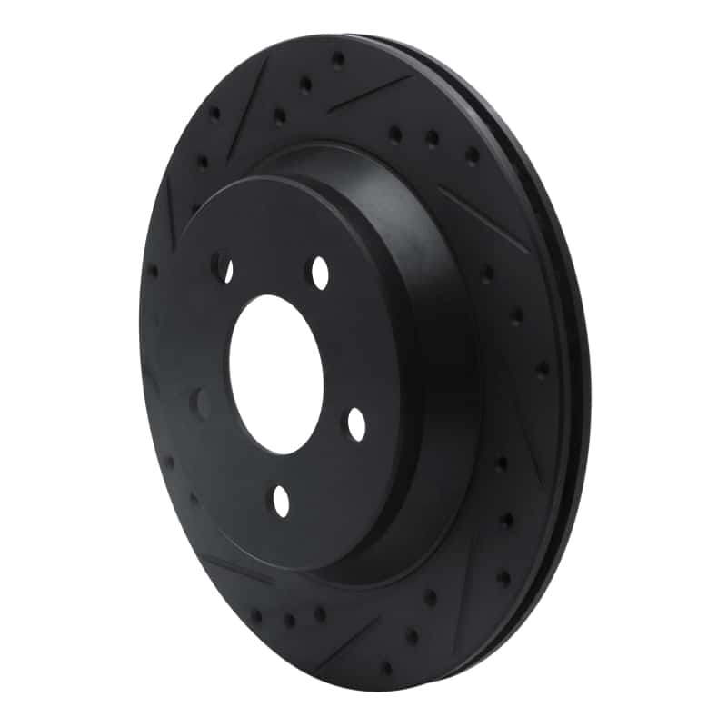 R1 Concepts — R1 94-04 Ford Mustang Rear Left Drilled & Slotted Black Brake Rotor
R1 Brake Rotor Drill - view 2
