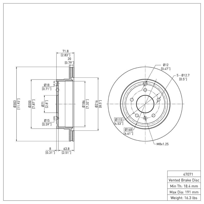 DFC — DFC 07-15 Chevrolet Captiva Rear GeoSPEC Coated Rotor
DFC Brake Rotor - view 6