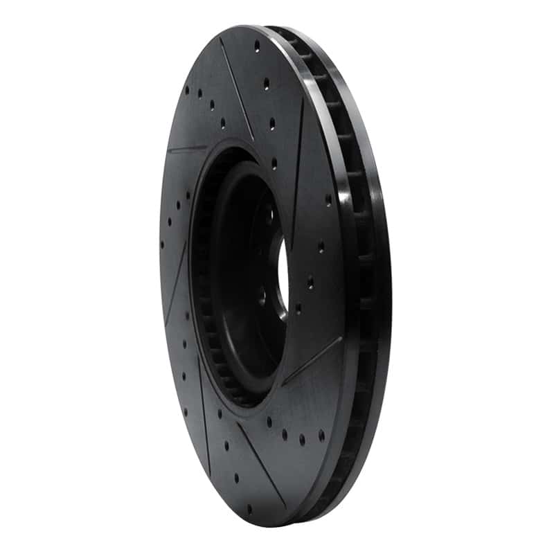 R1 Concepts — R1 16-26 Polestar Polestar 2 Front Left Drilled & Slotted Black Brake Rotor
R1 Brake Rotor Drill - view 4