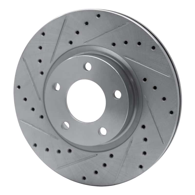 R1 Concepts — R1 04-15 Mazda 3 Front Left Drilled & Slotted Silver Brake Rotor
R1 Brake Rotor Drill - view 2