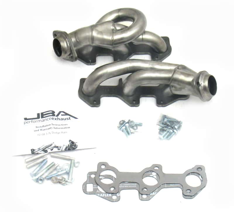 JBA — JBA 02-08 Dodge Ram 3.7L V6 1-1/2in Primary Raw 409SS Cat4Ward Header
Exhaust Header - view 1